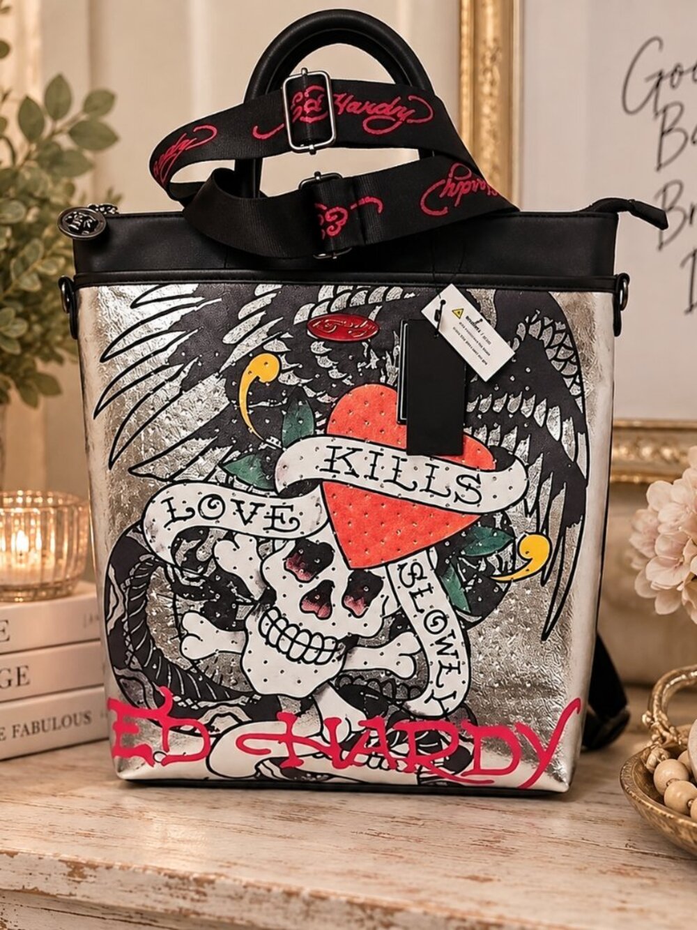 Ed Hardy NWT back pack / tote